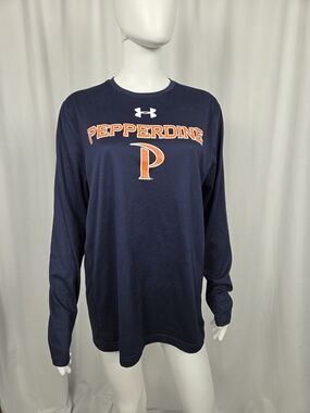 Under Armour Navy Long-Sleeve Pepperdine Logo Tee
